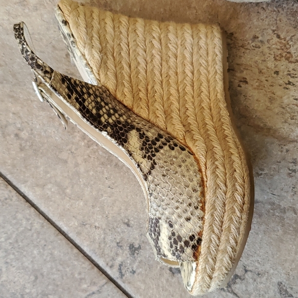 EUC Jimmy Chew snakeskin wedges - Picture 2 of 12
